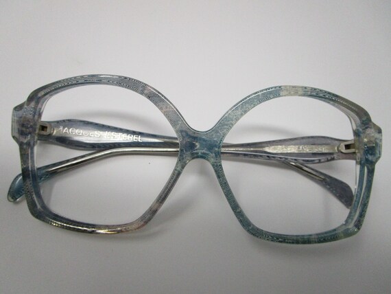 Jacques Esterel Blue White 60s 70s Vintage Eyeglas