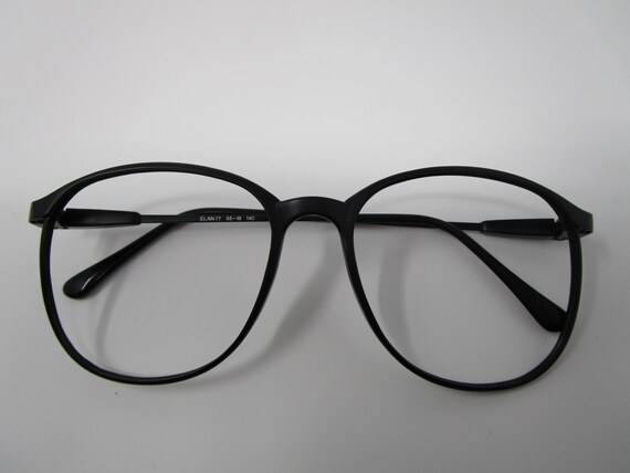 Elan NOS Black Vintage Square Eyeglasses Sunglasse