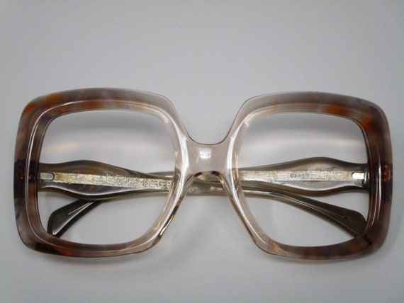 Jacques Esterel 60s 70s Brown Blue Vintage Eyeglas