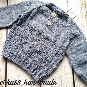 Hand-knitted children&#39;s sweater, size 86/92