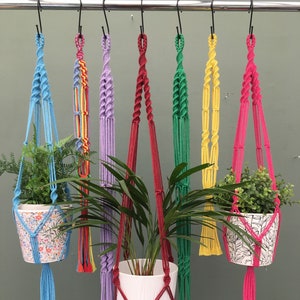 Macrame plant hanger/ eco friendly cotton/ macrame wall hanging/ indoor hanging planter/ plant accessories/ home decor/ plant gifts