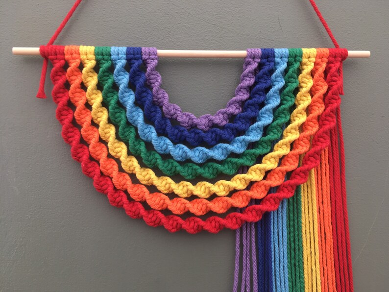 Macrame rainbow/ rainbow wall hanging/ macrame wall hanging/ Etsy