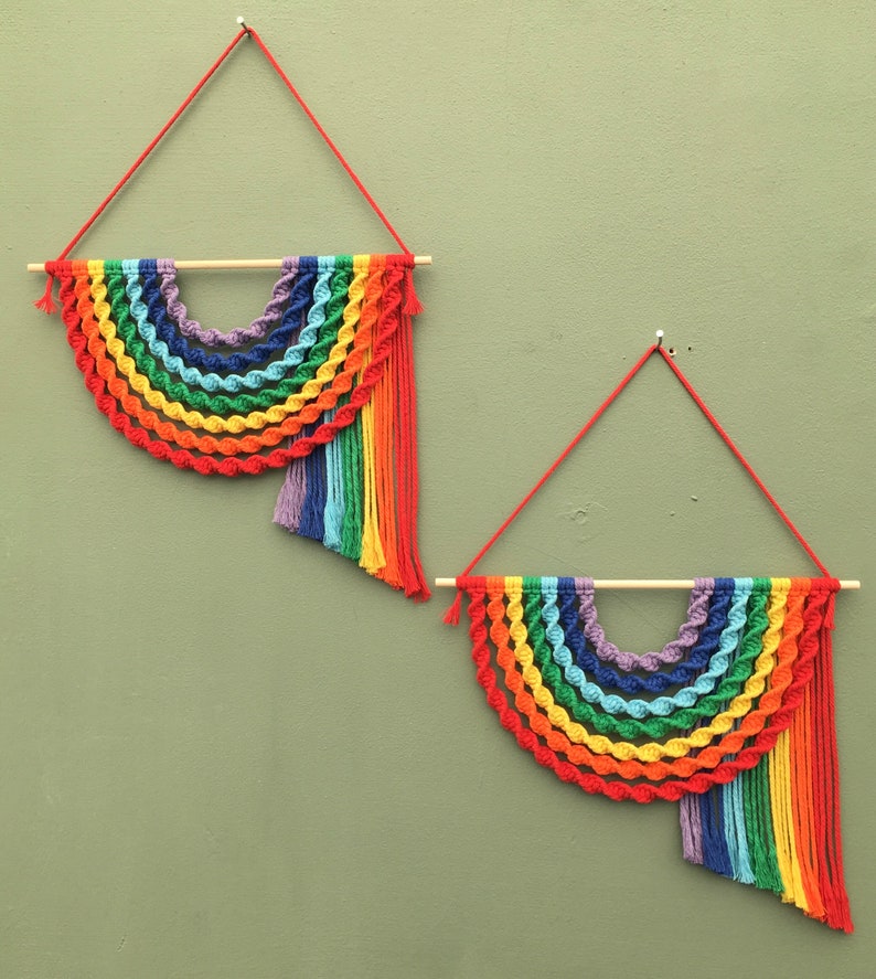 Macrame rainbow/ rainbow wall hanging/ macrame wall hanging/ Etsy