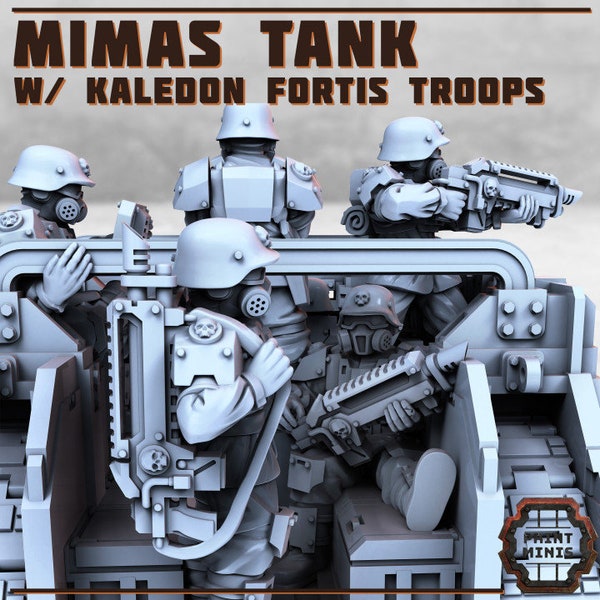 Mimas Tank Crew - Print Minis - Modulaire - 28mm