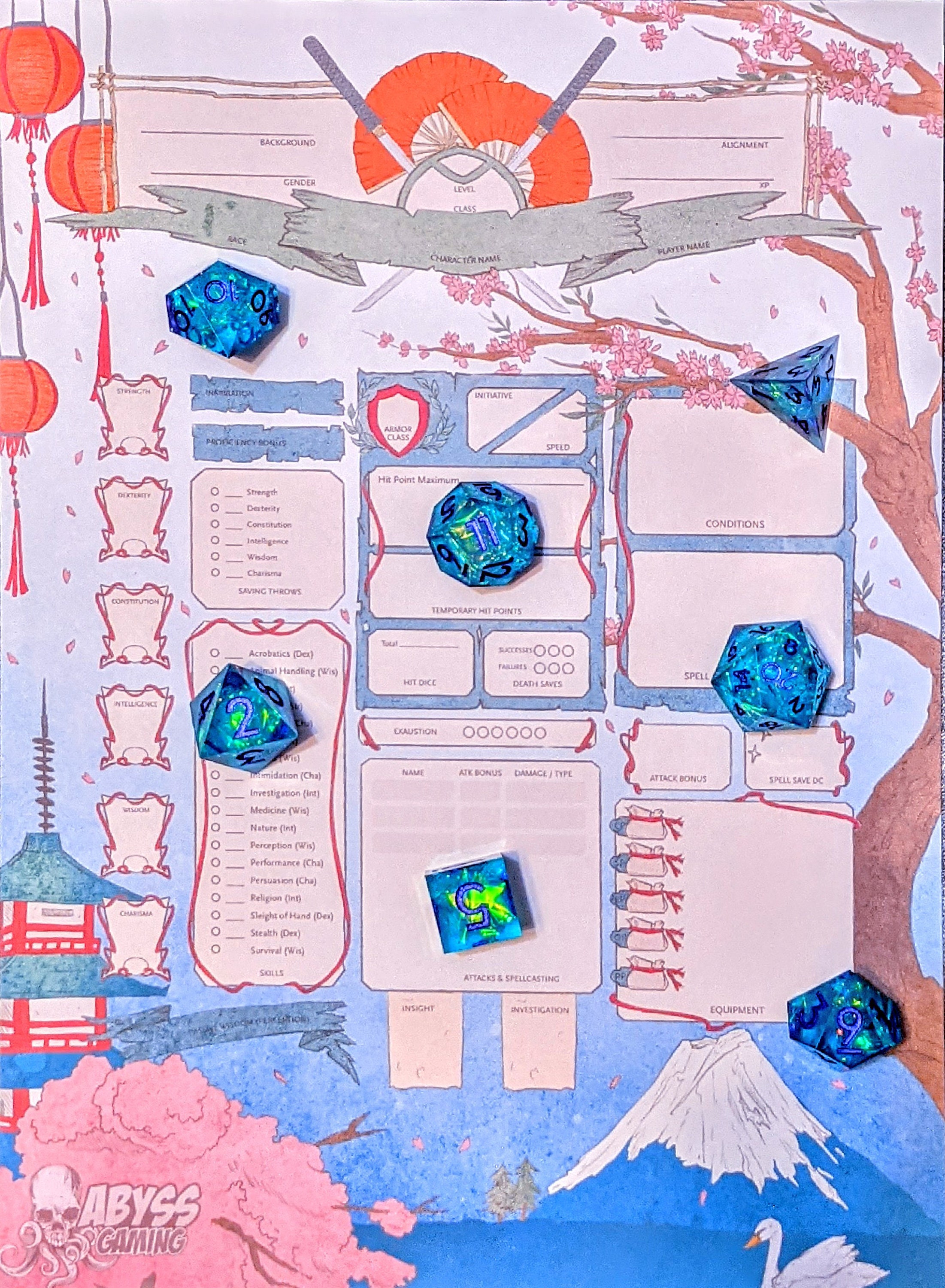 Sakura Custom Character Sheet For Dnd 5e Dungeons And Dragons Etsy Sakura Custom Character Sheet For Dnd 5e Dungeons And Dragons Etsy