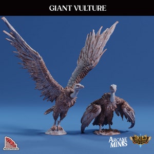 Giant Vulture - Cult of Umiera - Skies of Sordane - 3D Printed Miniature Monster - Arcane Minis - D&D Pathfinder RPG