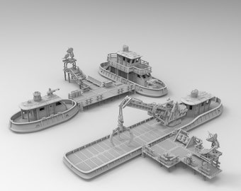 Sump Docks - Hive Sewer - Modular Sci Fi Terrain - Necromunda - 40k
