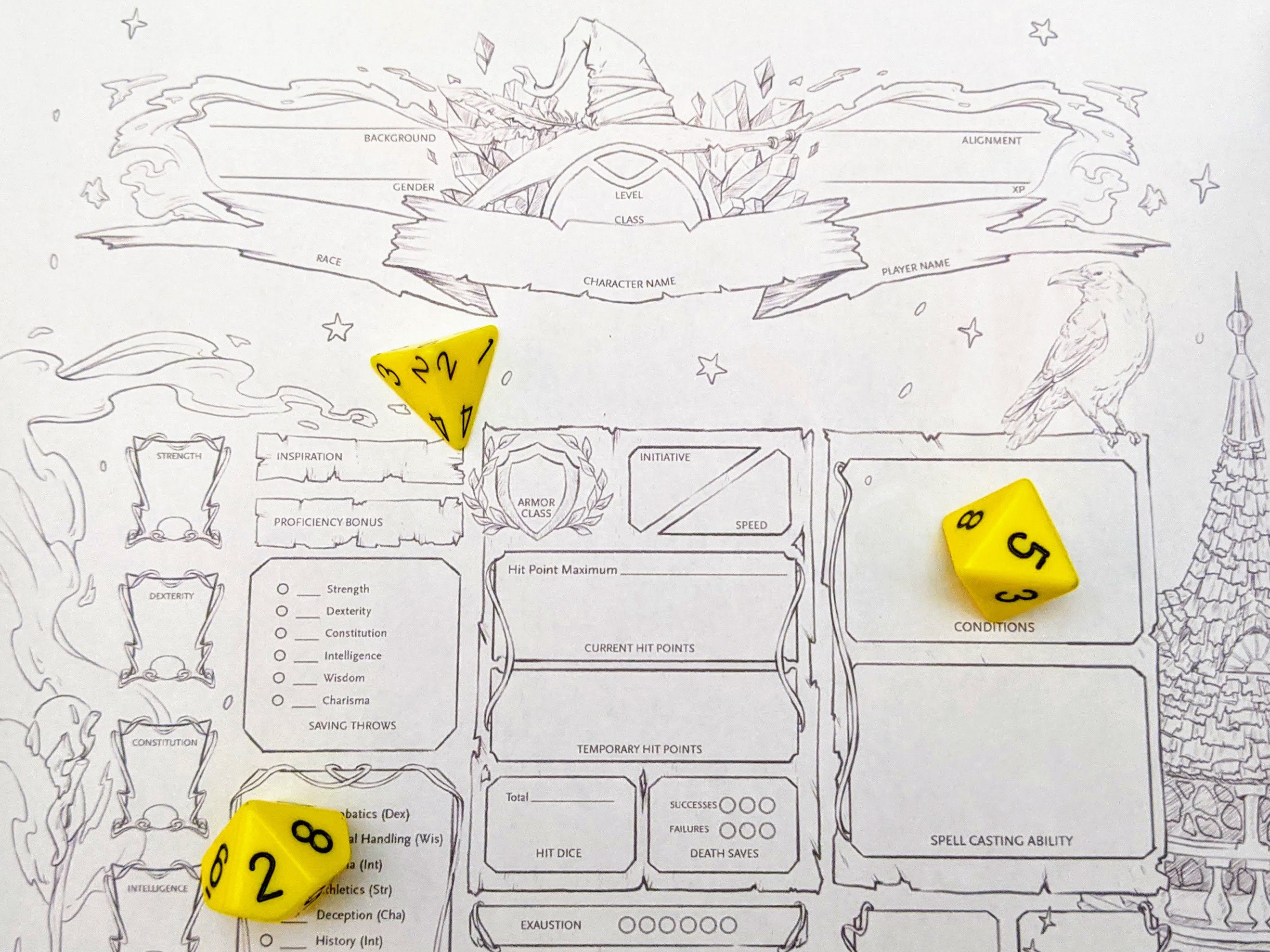 Arcane Magic Custom Character Sheet for Dnd 5e Dungeons and - Etsy