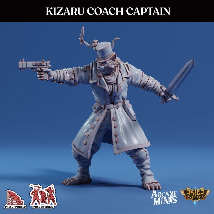 3D Printable Kizaru Coach Captain by Arcane Minis