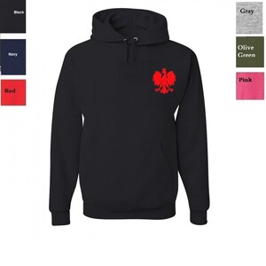 Polish Eagle Polska Flag Sweatshirt Hoodie Black