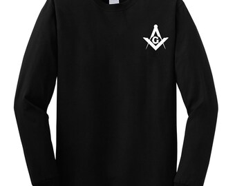 Freemason Square and Compass Symbol  Men's Long Sleeves T-Shirt