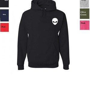 Alien Face UFO Sweatshirt Merkaba Hoodie image 1