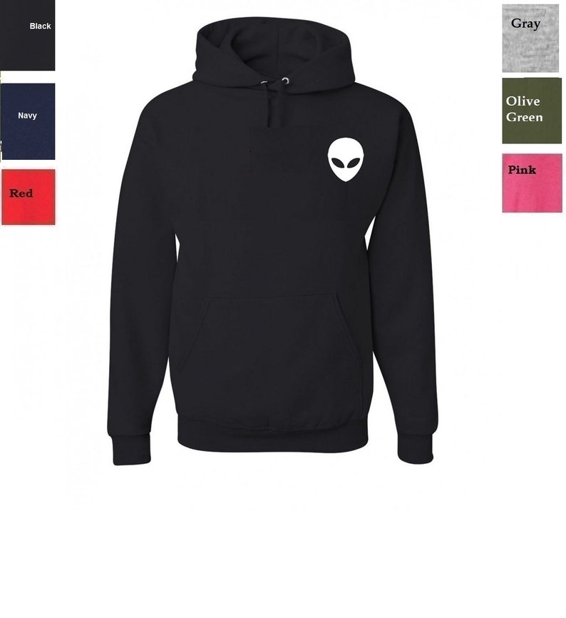 Alien Face UFO Sweatshirt Merkaba Hoodie image 1