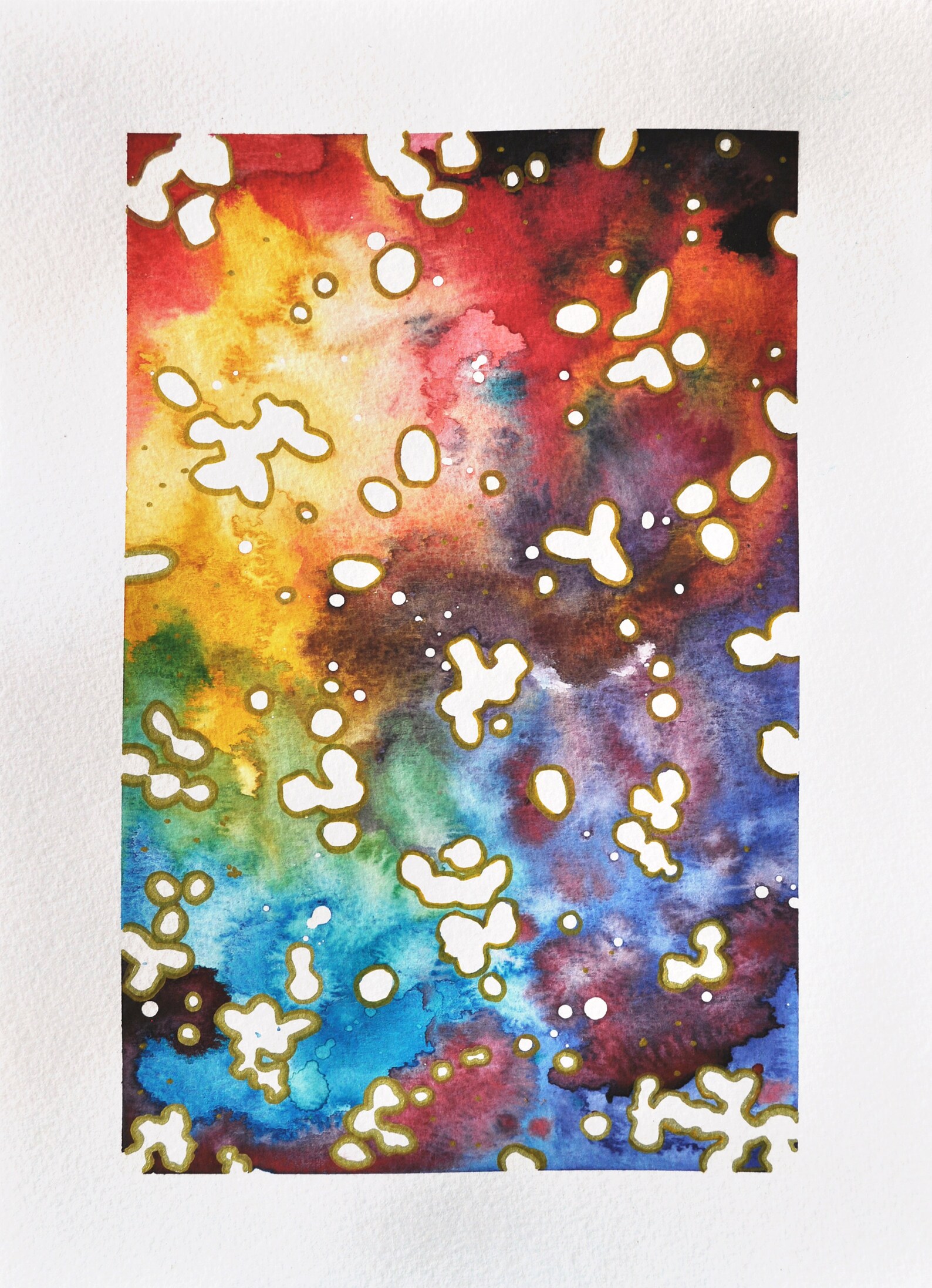 Abstract Wall Art Original Watercolor Painting Color Vivid Etsy