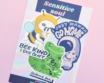 Sensitive Soul Sticker Pack | Vinyl Stickers for Laptop, Journal
