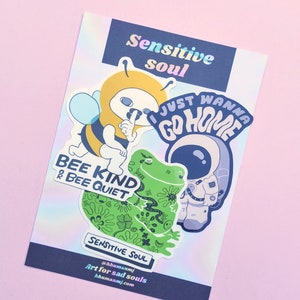 Sensible Seelen Aufkleber | Nettes Geschenk für psychische Gesundheit Bestie, 3 Vinyl Aufkleber für Journal Laptop Phone Tumbler, wieder ablösbar, handgemacht