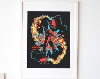 Light Your Soul On Fire Art Print, Motivational Classroom Decor (8x10)