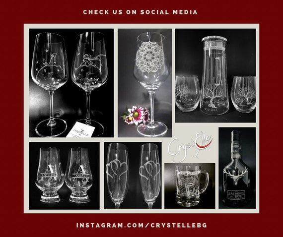 Red Wine Glasses Set of 6, 10 oz, Modern Elegant, True Czech Lead-Free Durable Crystal Wine Glass