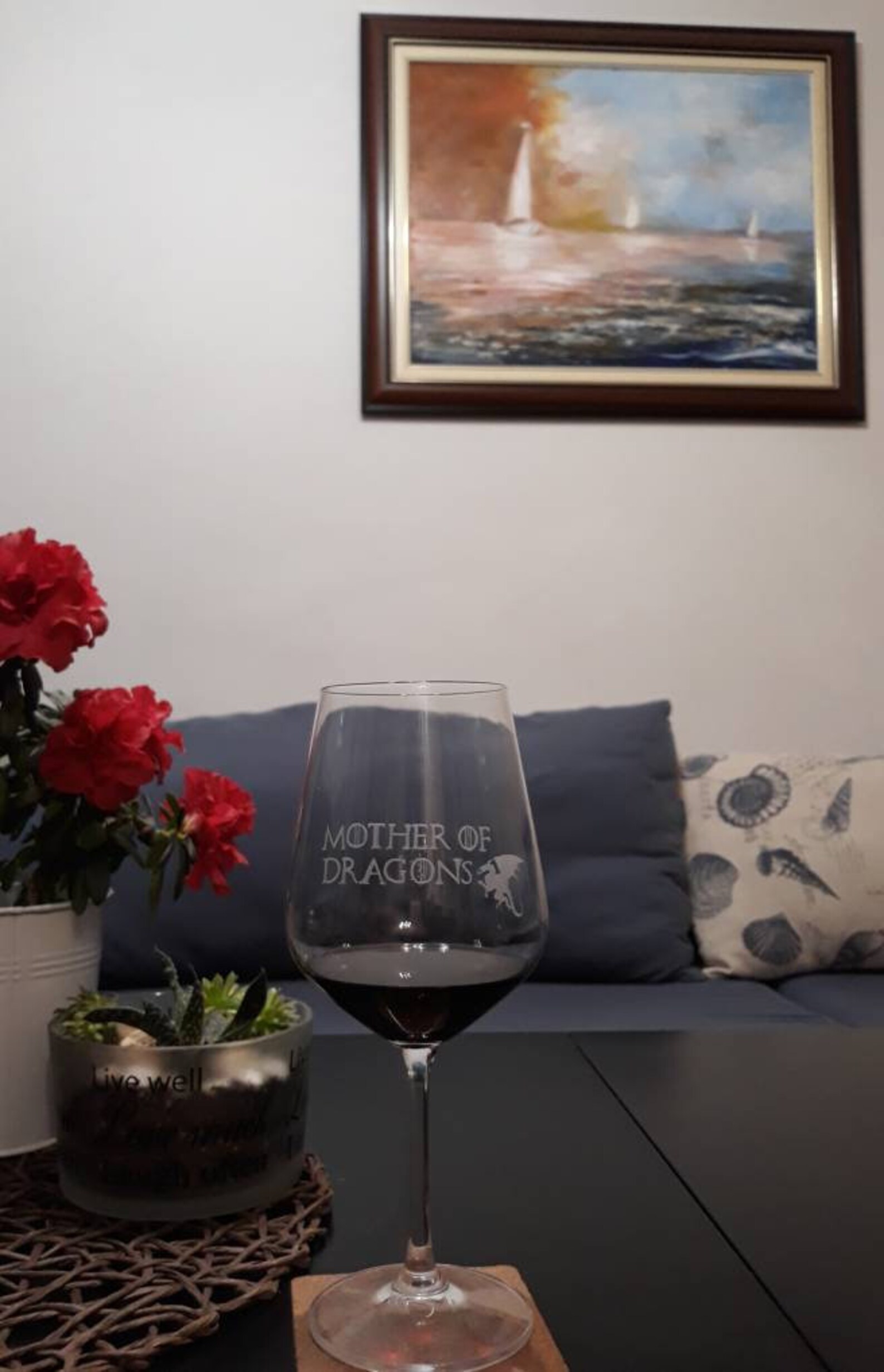 Pirates Sailing Ship Black Pearl Wine Glass Hand Engraved Sailor Marine