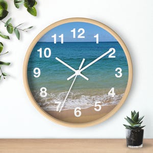 Beach - Wall Clock - With Number Separator - 10 inch diameter