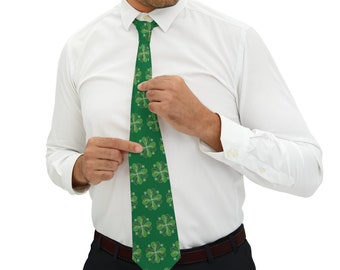 Necktie - Four Leaf Clover - Green