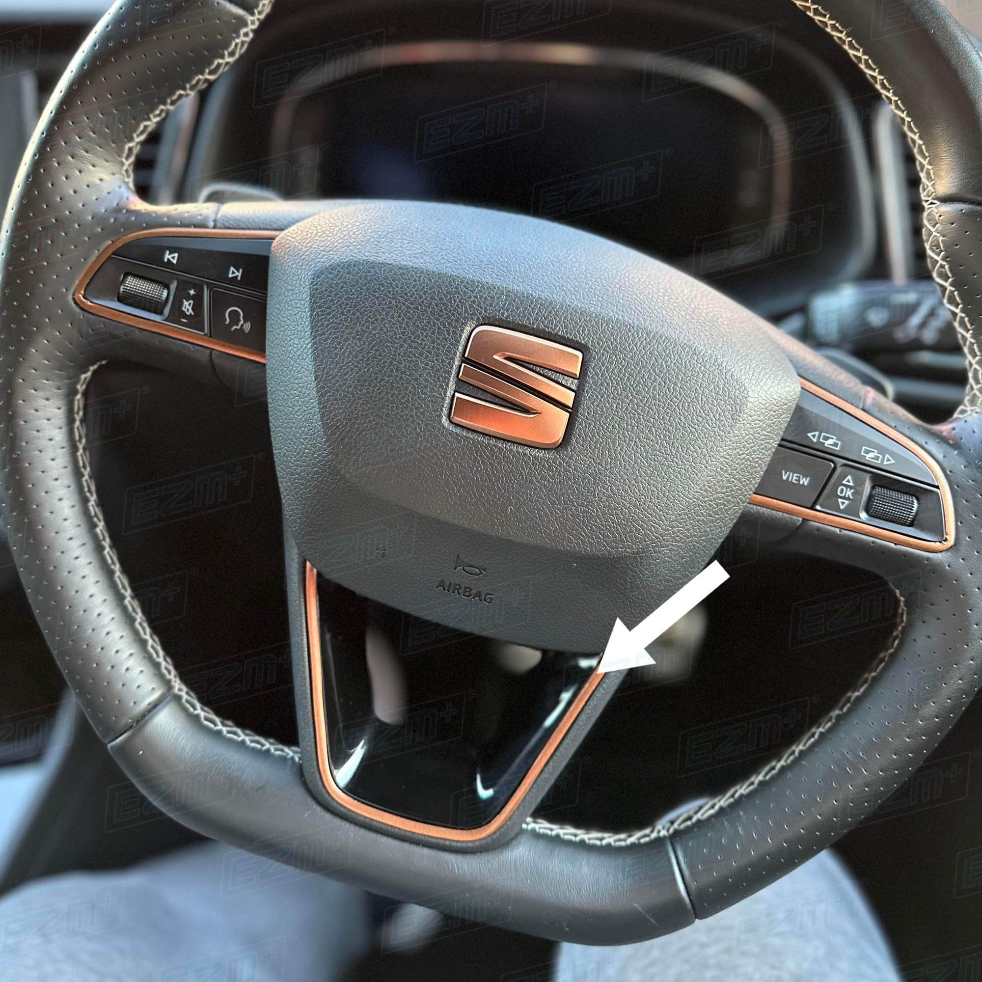 Lettrage Cupra SEAT LEON CUPRA 5F en CUIVRE