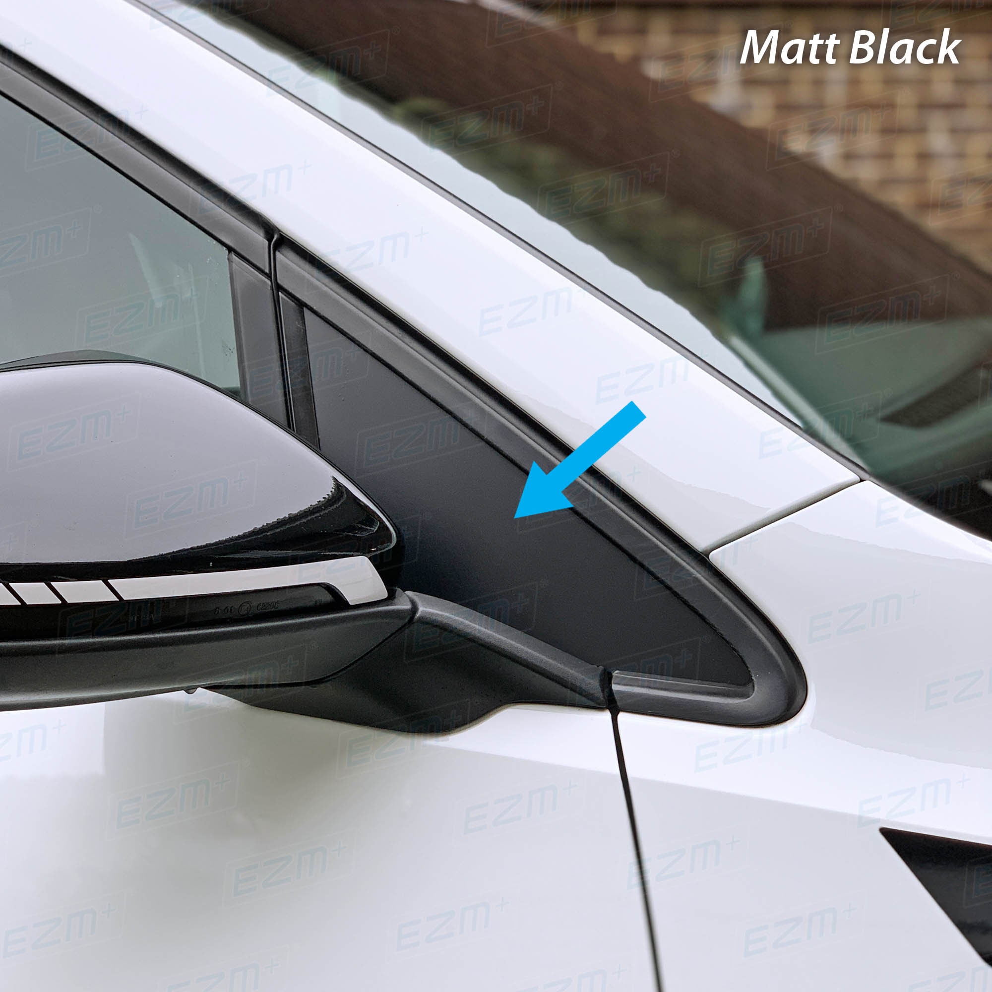 EZM Front Window Triangle Inserts X 2 for VW Golf MK7 MK7.5 R Gti Gtd R-line  Gte Tsi Tdi Models 