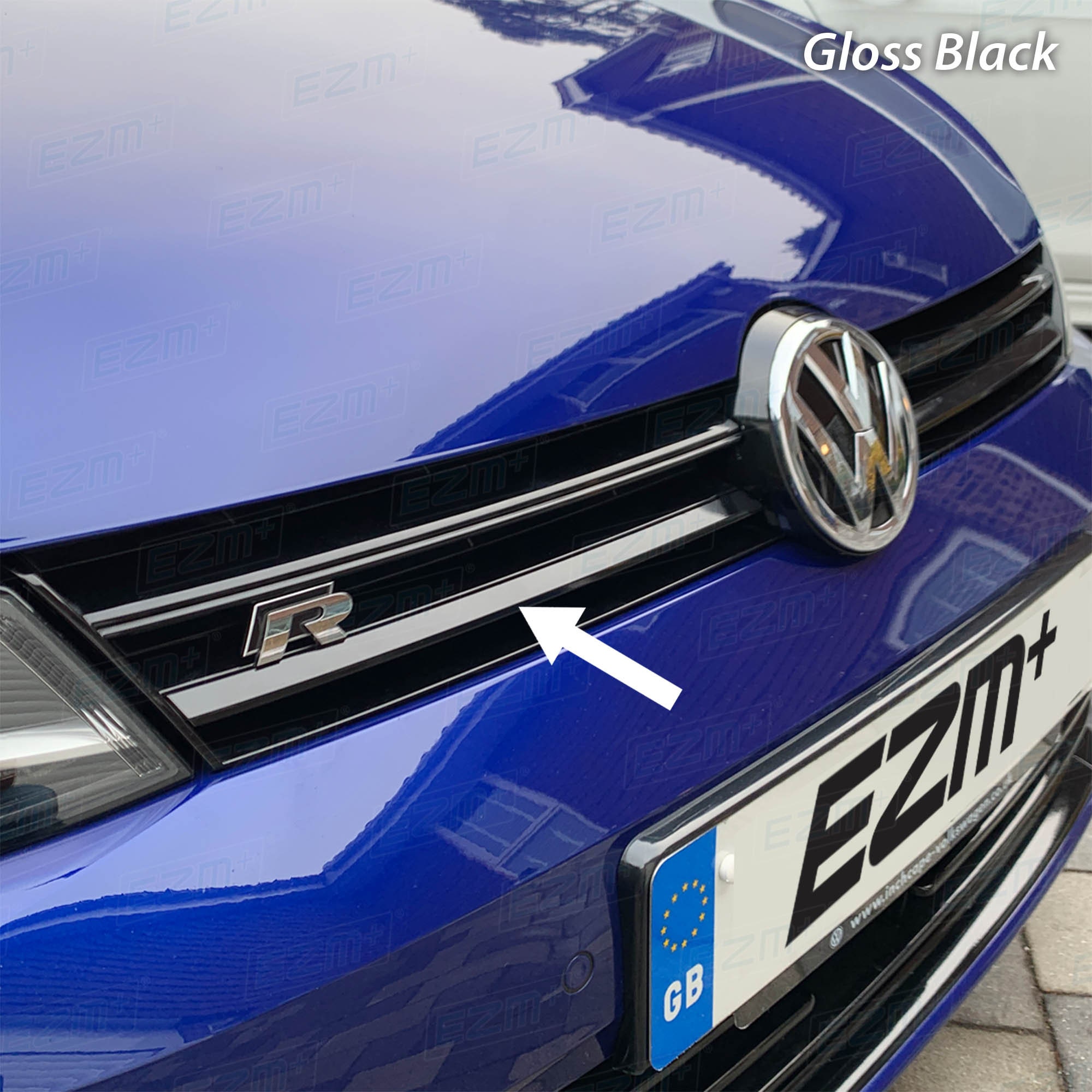 Emblèmes avant et arrière noirs logos VW GOLF 8 - Euro Racing Parts