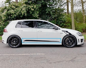 EZM Side stripe Decals x 2 for VW Golf MK7 / MK7.5 Models R Gti Gtd Gte Tsi Tdi R-Line