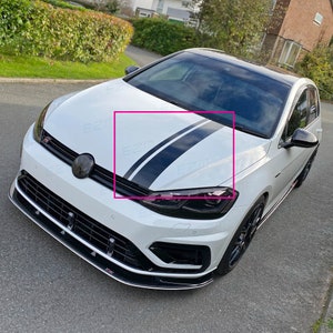 EZM Dual Stripe Bonnet Decal for VW Golf MK7 & MK7.5 Models R Gti Gtd R-Line