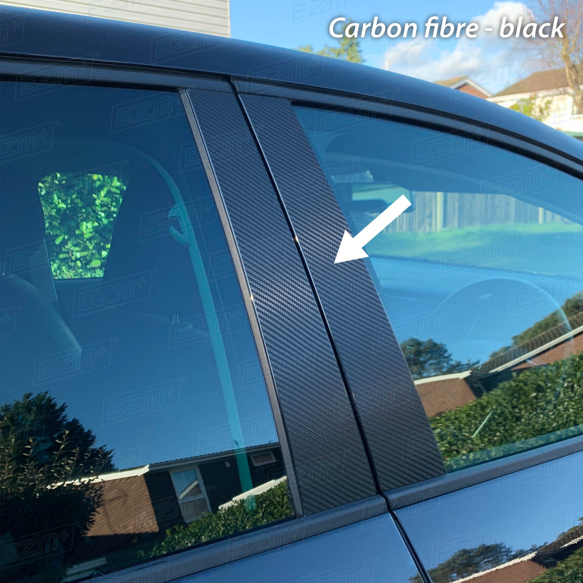 Custom Matte Back Pillar Post Cover | DIY Flat Black Door Cover Kit