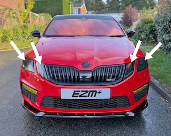 EZM Pre-Cut Headlight Tint Film x 4 Pieces for Skoda Octavia MK3.5 Models