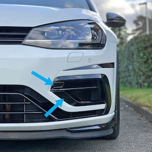 EZM Voorbumper Scoop Decals x 2 voor VW Golf MK7.5 R & R-Line