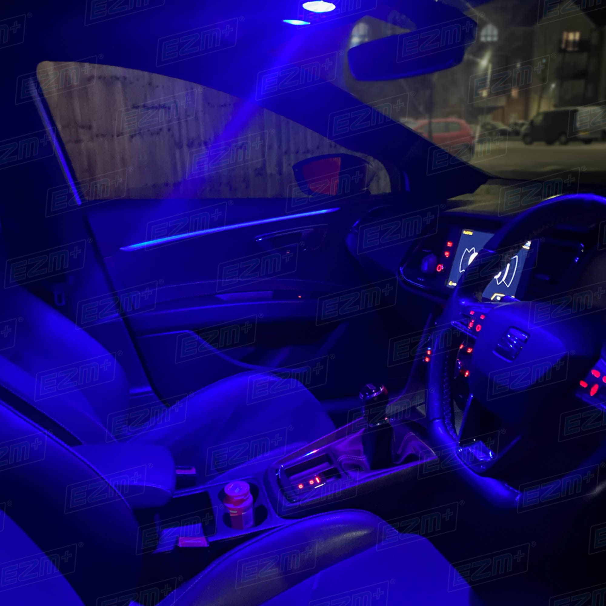 Guida luminosa a LED per auto, luce ambientale 12 V, rossa, 3 metri