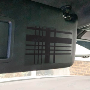 EZM Sun Visor &#39;Airbag Warning&#39; Delete Decals x 2 for VW Golf MK8 Gti, R, R-Line, Tsi