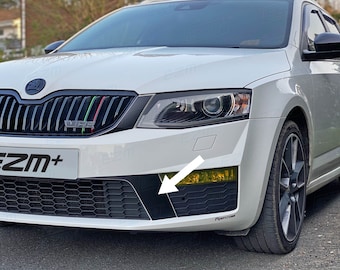 EZM Lower Front Bumper Overlays x 2 for Skoda Octavia MK3 VRS