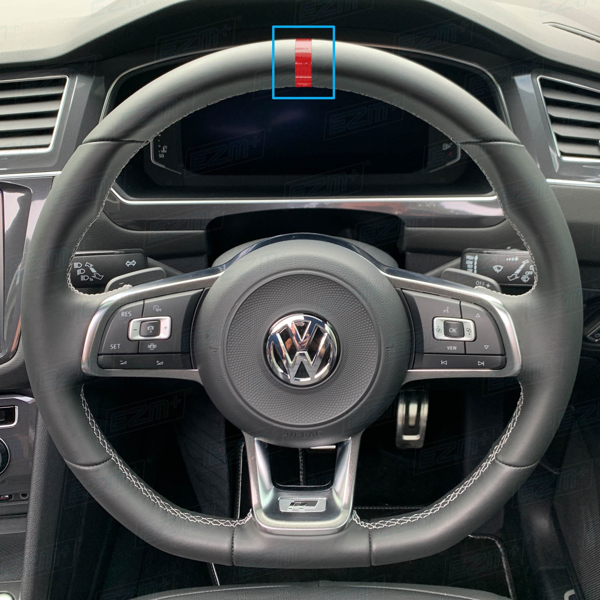 kwmobile Dekorationsfolie, Lenkrad Sticker für VW Car Wheel Logo