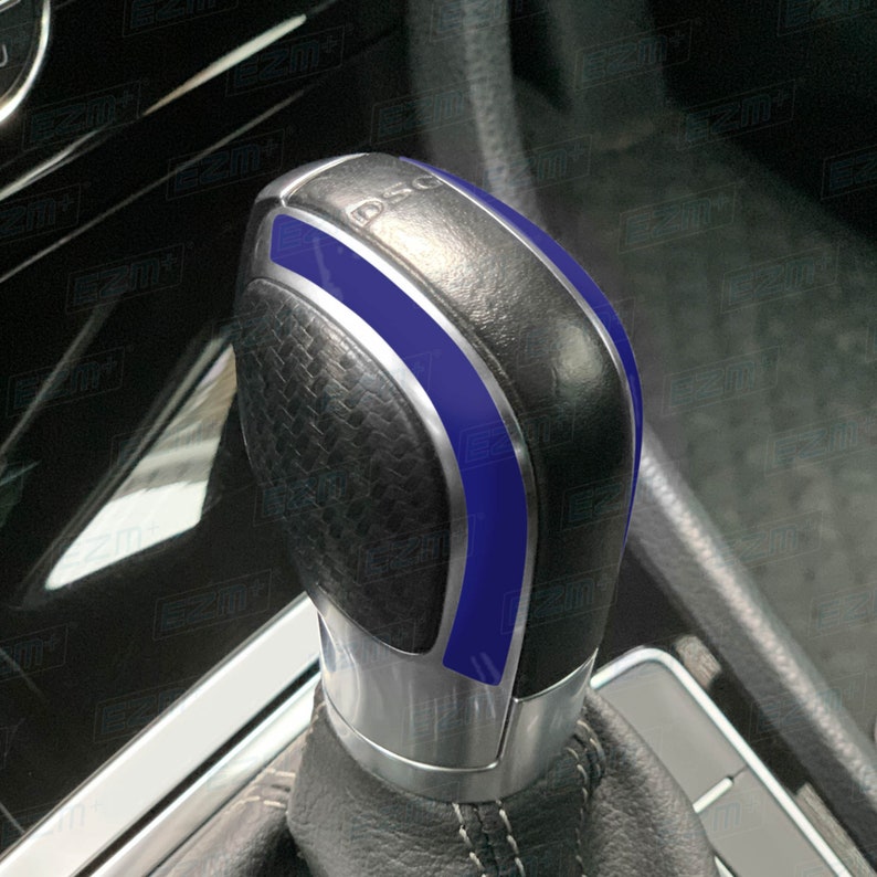 EZM DSG Gear Knob Overlays for VW Golf MK7 MK7.5 R Gti Gtd R-Line Gte Tsi Tdi Models Blue