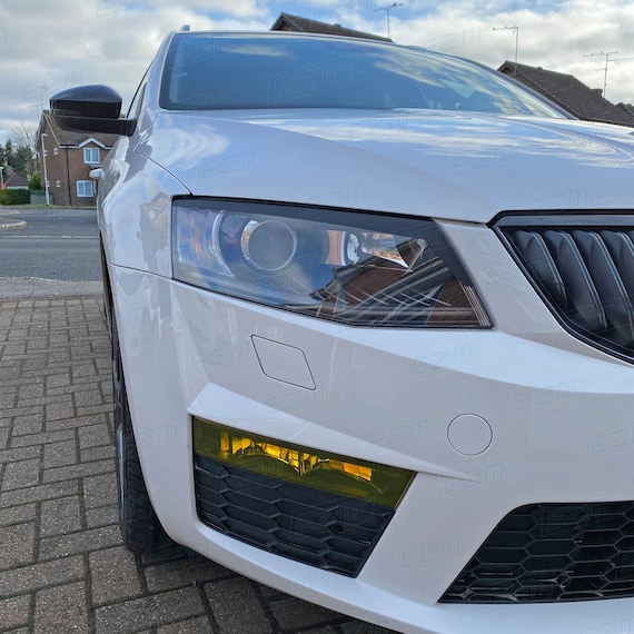 EZM Vinyl Headlight Brow Decals X 2 for for Skoda Octavia MK3 VRS