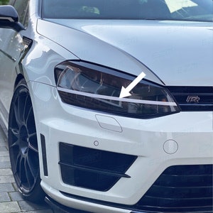 EZM Headlight Strip Decals x 2 for VW Golf MK7 R Gti Gtd R-Line Models