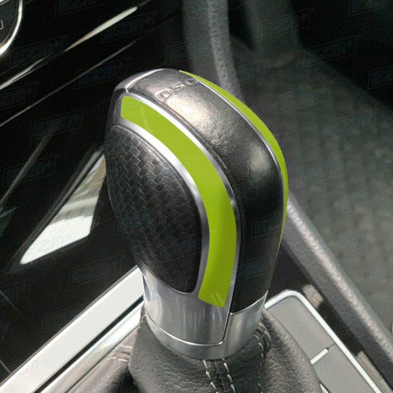 EZM DSG Gear Knob Overlays for VW Golf MK7 MK7.5 R Gti Gtd R-Line Gte Tsi Tdi Models Lime Green