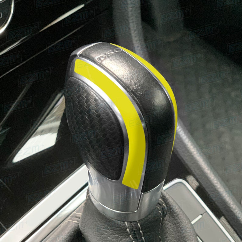 EZM DSG Gear Knob Overlays for VW Golf MK7 MK7.5 R Gti Gtd R-Line Gte Tsi Tdi Models Yellow