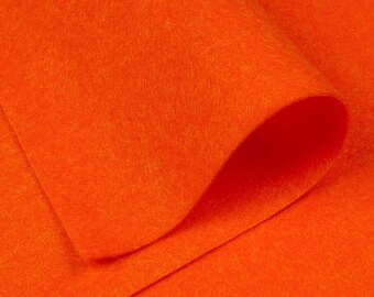 Hallows Eve Orange Wool Rayon Blend Felt Sheets