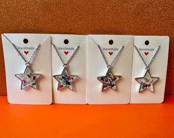 Eras Tour confetti star necklace