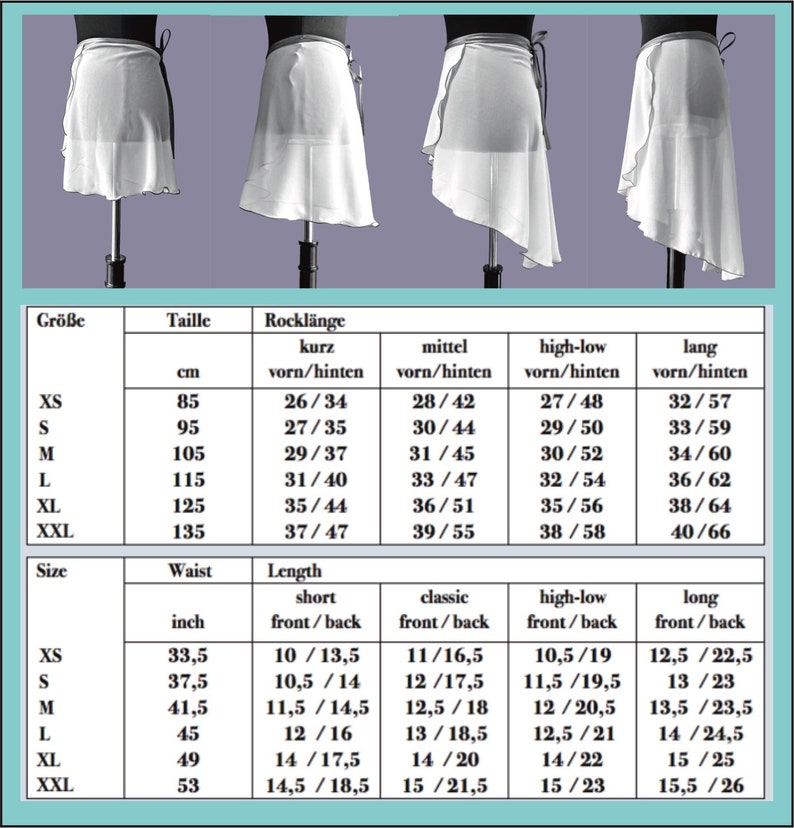 Ballet skirt, all lengths, XXS to XXL, color light blackberry with light blue duchesse ribbon, wrap skirt image 10