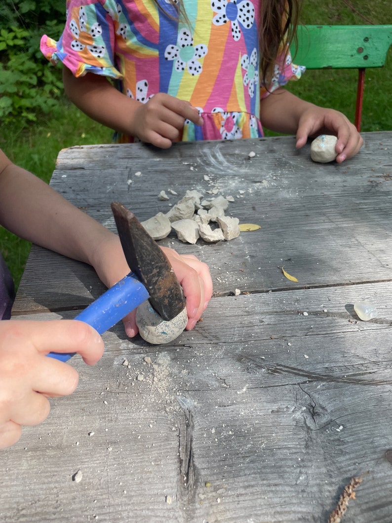 Schatzsuche Garten Mitgebsel Kindergeburtstag Schnitzeljagd Überraschung Steine Edelsteine