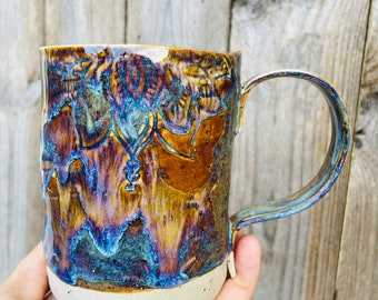 large pottery cup