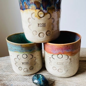 Mugg, keramik, handgjord, keramik, måne, månfas