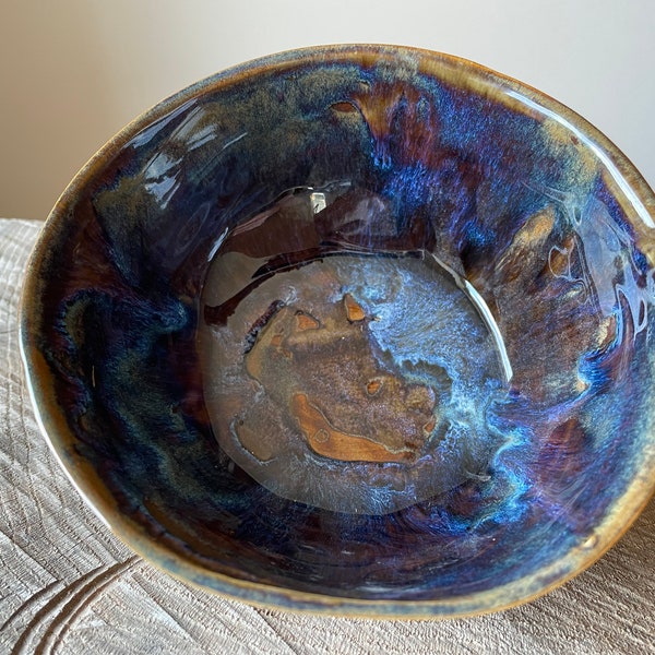 Keramik Schale für Salat oder Müsli, als Matchaschale, im Boho Vintage Design