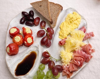 handgemachte Keramik Servierplatte für charcuterie - edles Präsentieren von Speisen
